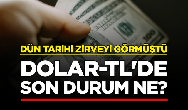 Dün tarihi zirveyi görmüştü: Dolar/TL'de son durum ne?