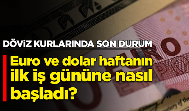 Döviz kurlarında son durum: Euro ve dolar haftanın ilk iş gününe nasıl başladı?