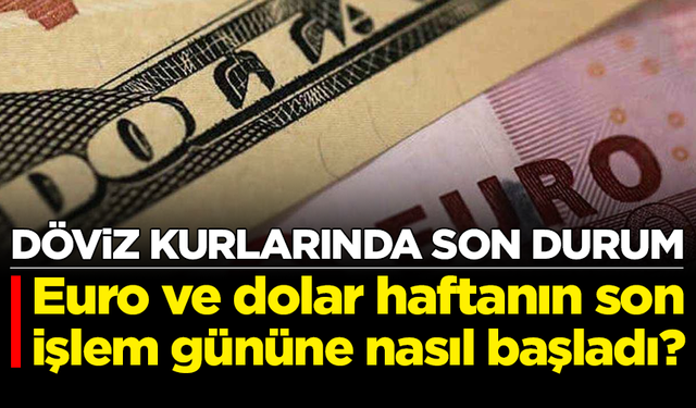 Döviz kurlarında son durum: Euro ve dolar haftanın son işlem gününe nasıl başladı?