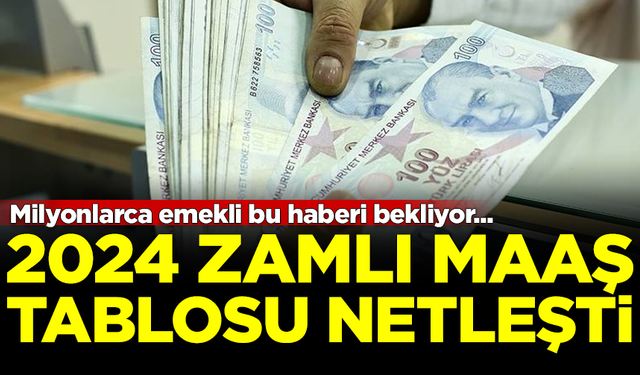 Milyonlarca emeklinin gözü bu haberde! 2024 zamlı maaş tablosu netleşti