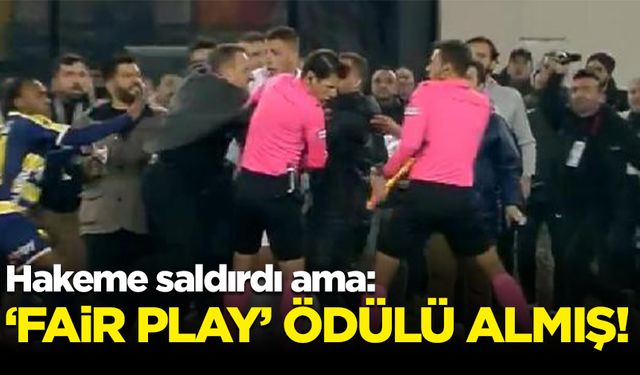 Hakeme saldıran kulüp başkanı daha önce daha önce 'Fair Play' ödülü almış