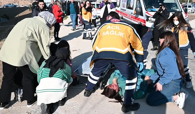 Yangın tatbikatı sırasında 5 araçlık zincirleme kaza meydana geldi