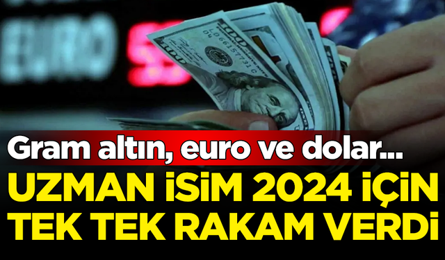 Uzman isim 2024 için rakam verdi: Gram altın, euro ve dolar...