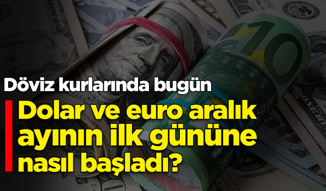 Döviz kurlarında bugün: Dolar ve euro aralık ayının ilk gününe nasıl başladı?