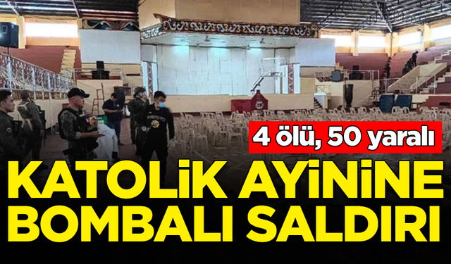 Katolik ayinine bombalı saldırı: 4 ölü, 50 yaralı