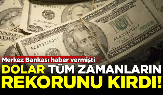 Merkez Bankası söylemişti! Dolar tüm zamanların rekorunu kırdı