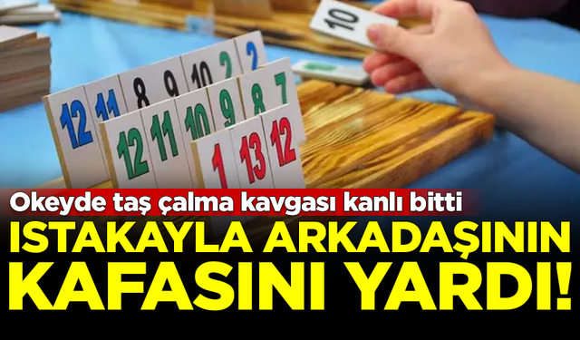 Okeyde taş çalma kavgası kanlı bitti! Istakayla arkadaşının kafasını yardı