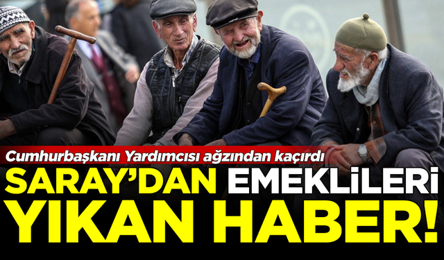 Saray'dan emeklileri yıkan haber! Cumhurbaşkanı Yardımcısı ağzından kaçırdı