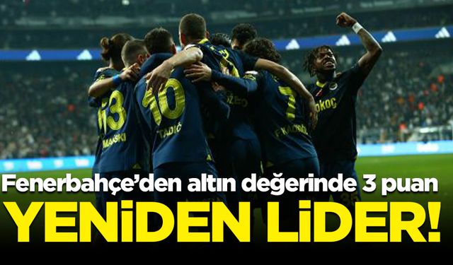 Fenerbahçe'den İnönü'de altın değerinde 3 puan: 1-3