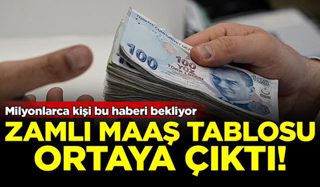 Milyonlarca kişi bu haberi bekliyor! Zamlı maaş tablosu ortaya çıktı