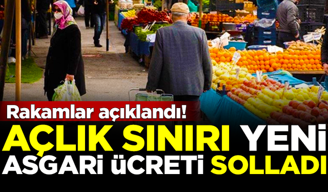 Rakamlar açıklandı! Açlık sınırı, yeni asgari ücreti solladı