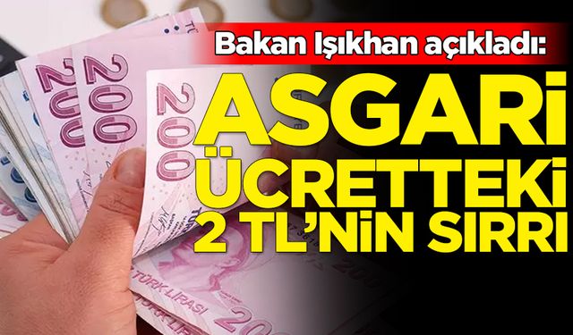 Bakan Işıkhan açıkladı: Asgari ücretteki 2 TL'nin sebebi ortaya çıktı