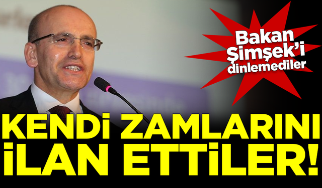 Muhasebeciler Bakan Şimşek'i dinlemedi! Kendi zamlarını ilan ettiler