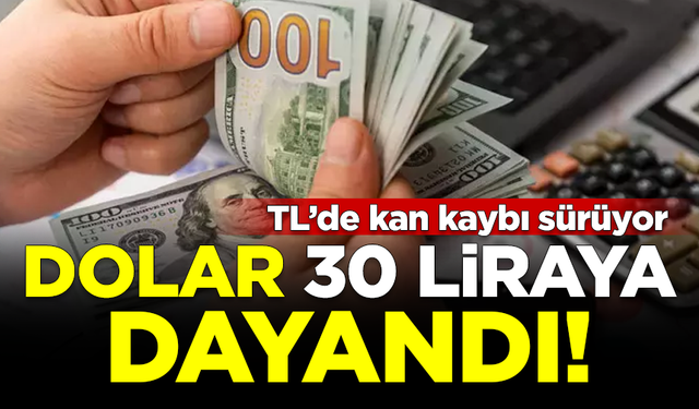 Dolar 30 liraya dayandı! Türk Lirası kan kaybetmeye devam ediyor