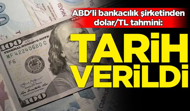 ABD'li bankacılık şirketinde dolar/TL tahmini: Tarih verdi