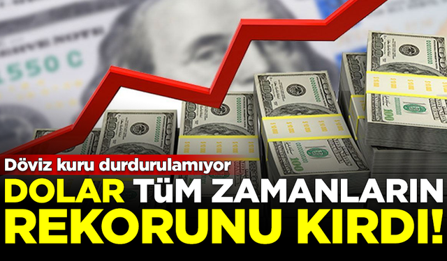 Döviz kuru durdurulamıyor! Dolar, tüm zamanların rekorunu kırdı