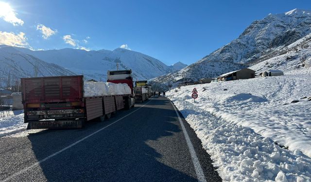 Hakkari- Şırnak kara yolu kar ve çığ riski nedeniyle kapatıldı