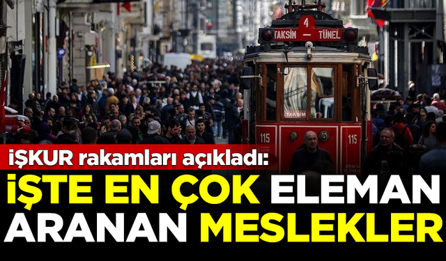 İŞKUR rakamları açıkladı! İşte işverenlerin en çok eleman aradığı meslekler