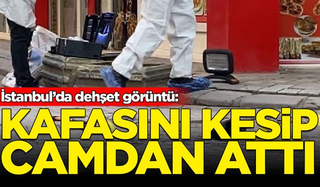 Arkadaşının kafasını baltayla kesip camdan attı