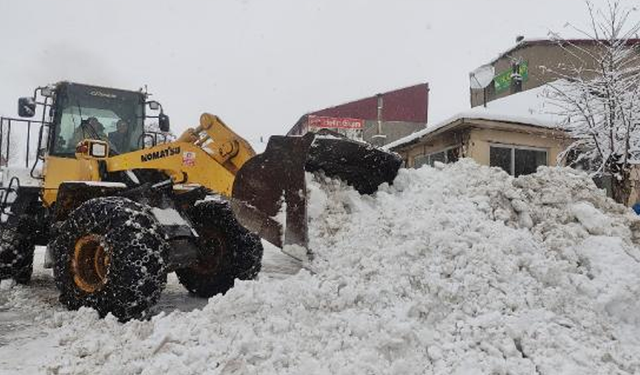 Bingöl Karlıova'da kardan kapanan 30 köy yolu, tekrar ulaşıma açıldı