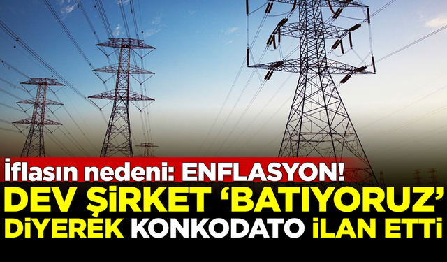 Dev şirket konkordato ilan etti! İflasın gerekçesi: ENFLASYON!