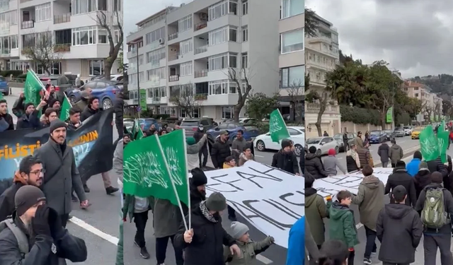 İstanbul'da Tevhid bayraklı protesto! Mısır Konsolosluğu'na yürüdüler