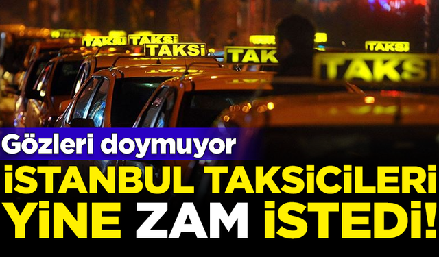 Ne yapsan doymuyorlar! İstanbul taksicileri yine zam istiyor