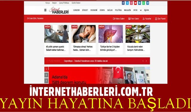 İnternethaberleri.com.tr yayın hayatına başladı