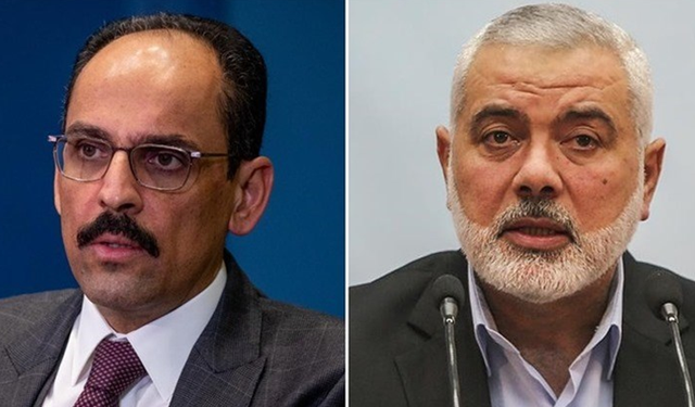 MİT Başkanı İbrahim Kalın, Hamas lideri İsmail Haniye'yle bir araya geldi