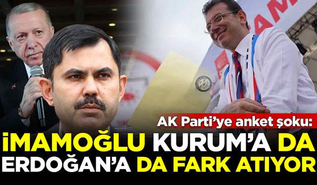 AK Parti'de şok! İmamoğlu, Kurum'a da, Erdoğan'a da fark atıyor