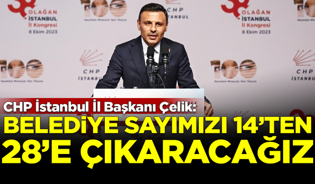 CHP İl Başkanı Özgür Çelik: İstanbul'da 28 belediye alacağız