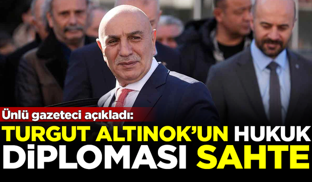 Ünlü gazeteci açıkladı: AK Partili Turgut Altınok'un diploması sahte!