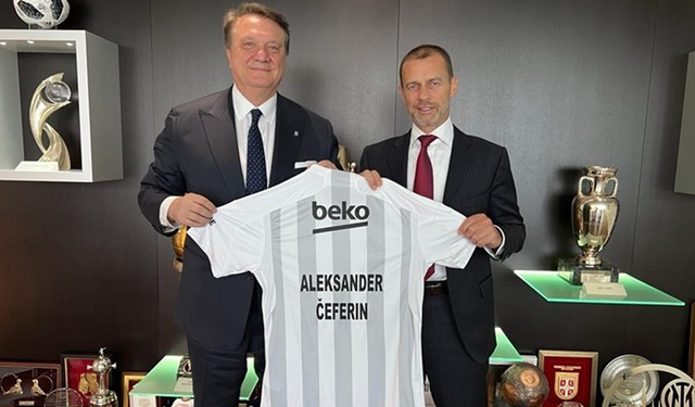UEFA Başkanı Aleksander Ceferin, Beşiktaş Başkanı Arat ile buluştu