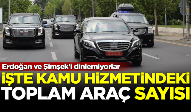 Erdoğan ve Şimşek'in 'tasarruf' çağrısını dinlemiyorlar! İşte kamudaki araç sayısı...