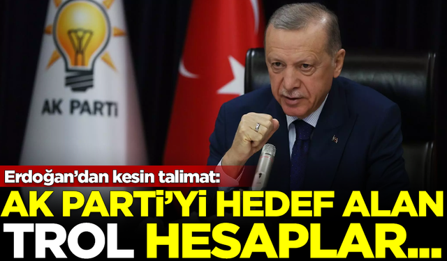 Erdoğan talimatı verdi: AK Parti'yi hedef alan trol hesaplar...