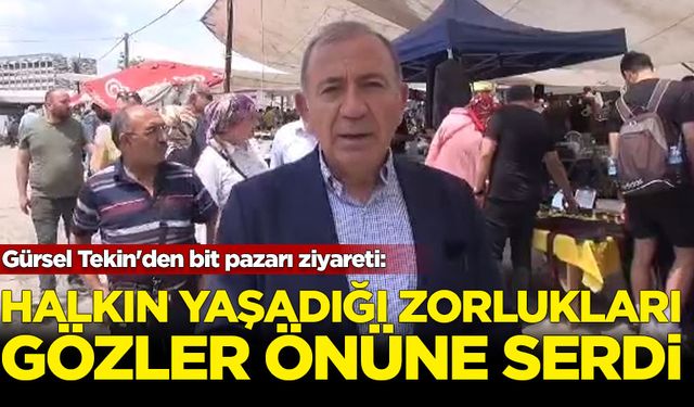 Gürsel Tekin'den bit pazarı ziyareti: Halkın yaşadığı zorlukları gözler önüne serdi