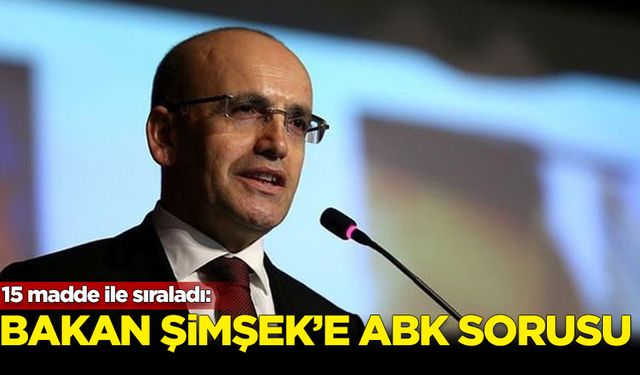 Bakan Şimşek'e 15 maddelik Ayhan Bora Kaplan sorusu