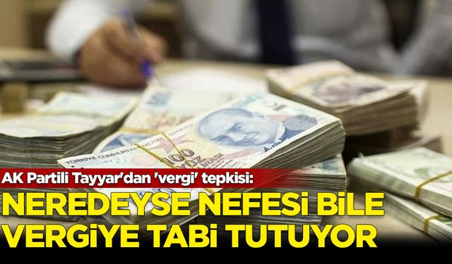 AK Partili Tayyar'dan 'vergi' tepkisi