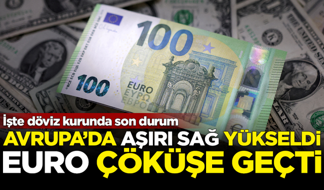 Avrupa'da 'aşırı sağ' yükseldi, Euro çöküşe geçti! İşte kurda son durum