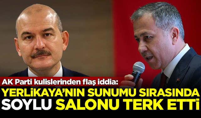 AK Parti kulislerinden flaş iddia: Ali Yerlikaya'nın sunumu sırasında, Süleyman Soylu salonu terk etti