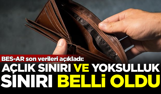 BES-AR son verileri açıkladı! Açlık ve yoksulluk sınırı belli oldu