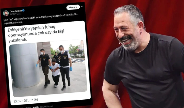 Cem Yılmaz'dan fuhuş operasyonuna kırıp geçiren yorum