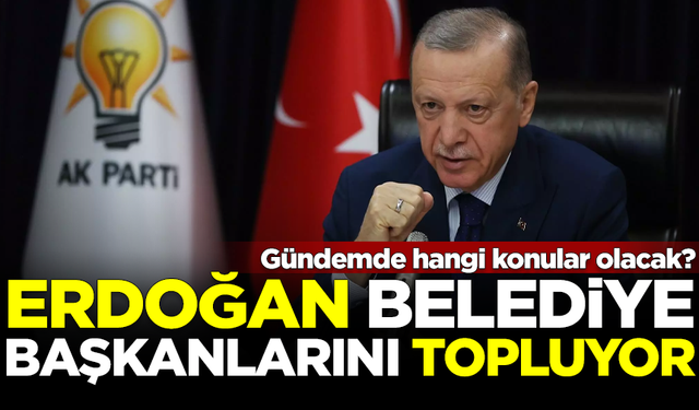 Erdoğan belediye başkanlarını topluyor! Gündemde hangi konular olacak?