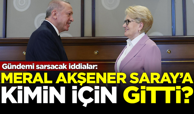 Meral Akşener Saray’a kimin için gitti? Gündemi sarsacak iddialar