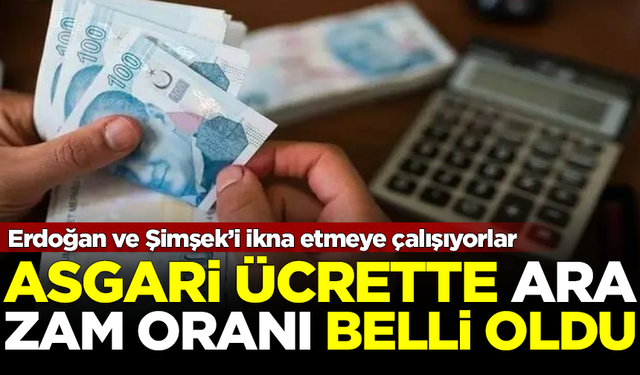 Asgari ücrette ara zam oranı belli oldu! Erdoğan ve Şimşek'i ikna etmeye çalışıyorlar