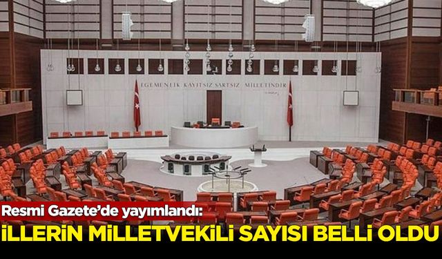 İllerin yeni milletvekili sayıları Resmi Gazete'de yayımlandı