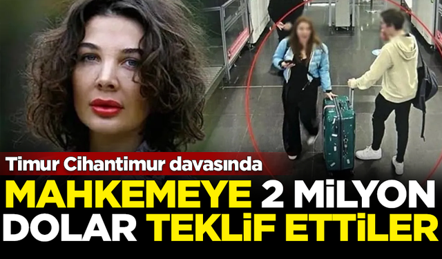 Timur Cihantimur davasında mahkemeye 2 milyon dolar teklif ettiler