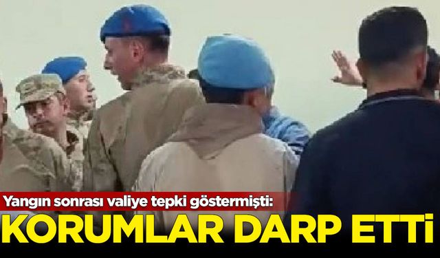 Yangın sonrası valiye tepki göstermişti: Korumalar tarafından darp edildi