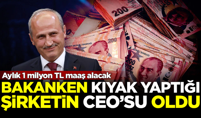 Bakanken kıyak yaptığı şirketin CEO'su oldu! Aylık 1 milyon TL maaş