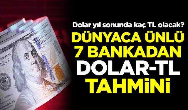 Dünyaca ünlü 7 bankadan Dolar/TL tahmini! Dolar kaç TL olacak?